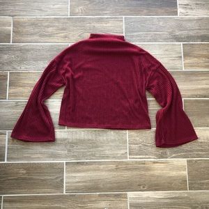 Burgundy cropped sweater!